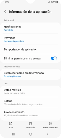 Pulsa Almacenamiento.