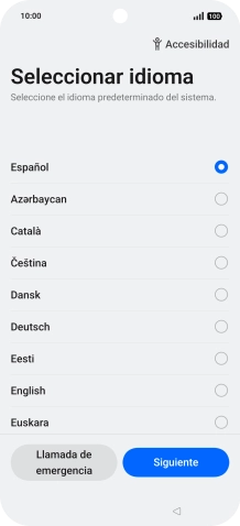 Pulsa el idioma deseado.