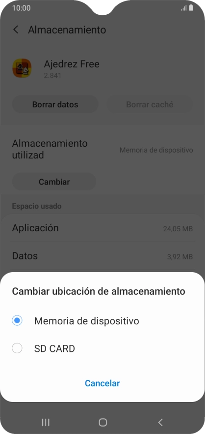 Pulsa el nombre de la tarjeta de memoria.