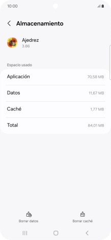 Pulsa Borrar caché.