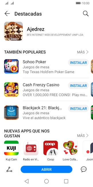 Pulsa la tecla de inicio para terminar y regresar a la pantalla de inicio.