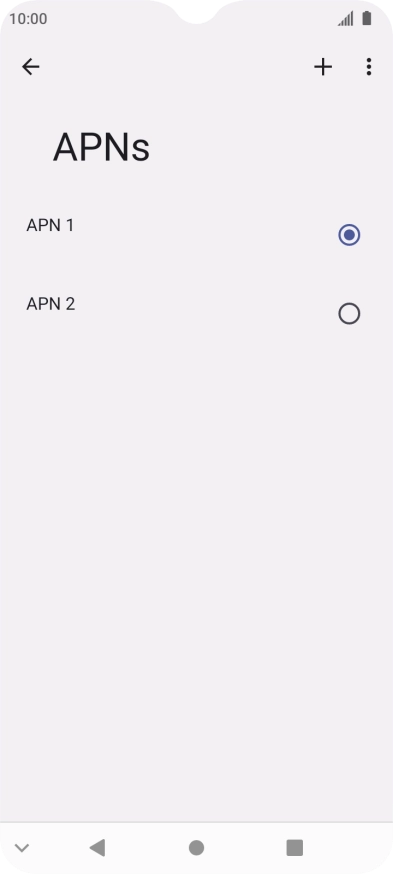 Pulsa en el campo junto a la conexión de datos para activarla.