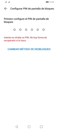 Pulsa CAMBIAR MÉTODO DE DESBLOQUEO.
