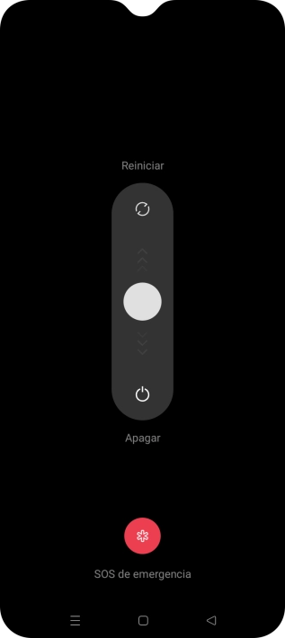 Pulsa el círculo y arrástralo hacia abajo.