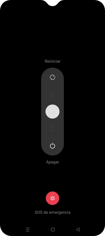 Pulsa el círculo y arrástralo hacia abajo.