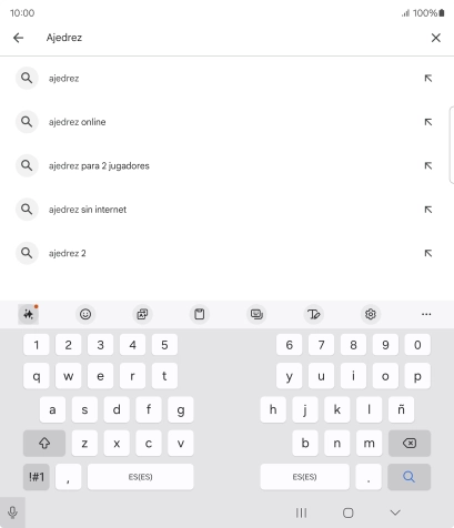 Introduce el nombre del tema o de la app y pulsa el icono de búsqueda.