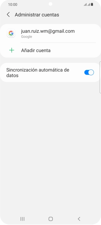 Pulsa Añadir cuenta.