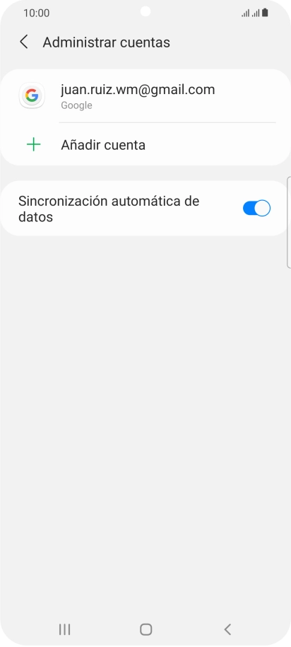 Pulsa Añadir cuenta.