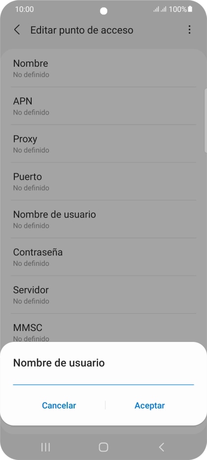 Introduce wap@wap y pulsa Aceptar.