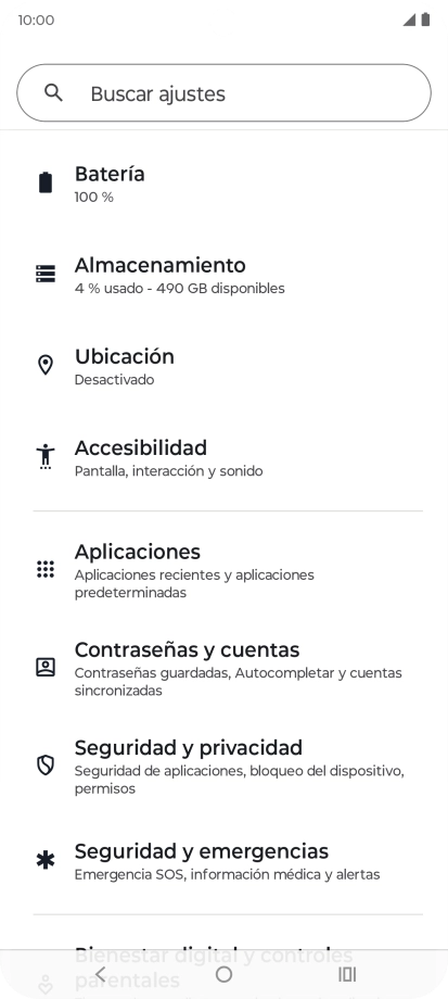Pulsa Contraseñas y cuentas.