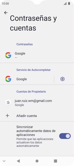Pulsa Añadir cuenta.