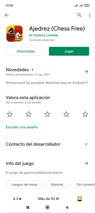 Pulsa Desinstalar.