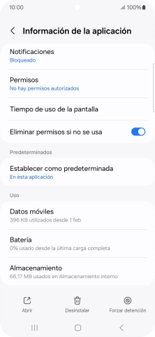 Pulsa Almacenamiento.