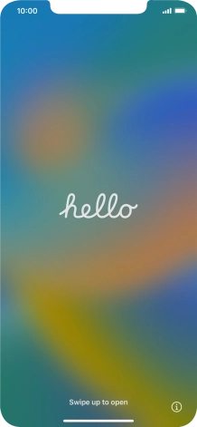 Desliza el dedo hacia arriba desde la parte inferior de la pantalla.