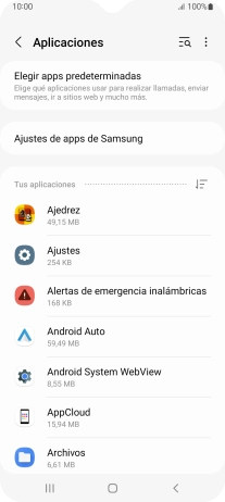 Pulsa la app deseada.