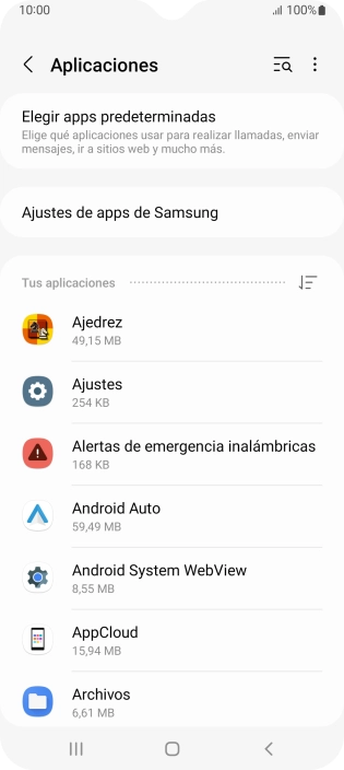 Pulsa la app deseada.