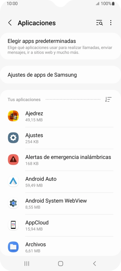 Pulsa la app deseada.