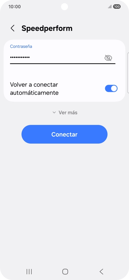 Introduce la contraseña de la red wifi y pulsa Conectar.