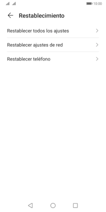 Pulsa Restablecer teléfono.
