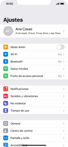Pulsa Centro de control.