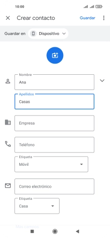 Pulsa Teléfono e introduce el número de teléfono deseado.
