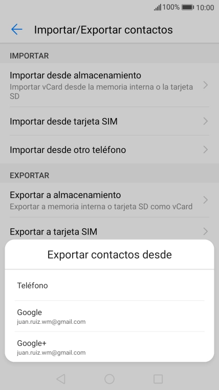 Pulsa Teléfono.