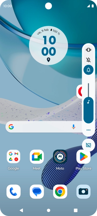 Pulsa el icono de modo silencioso para activar la función.