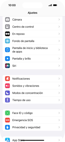 Pulsa Modos de concentración.