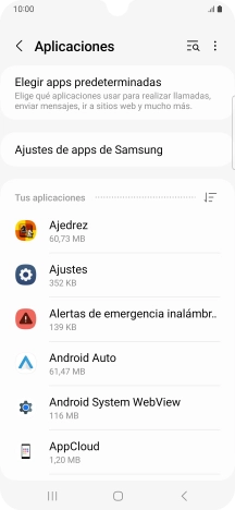 Pulsa la app deseada.