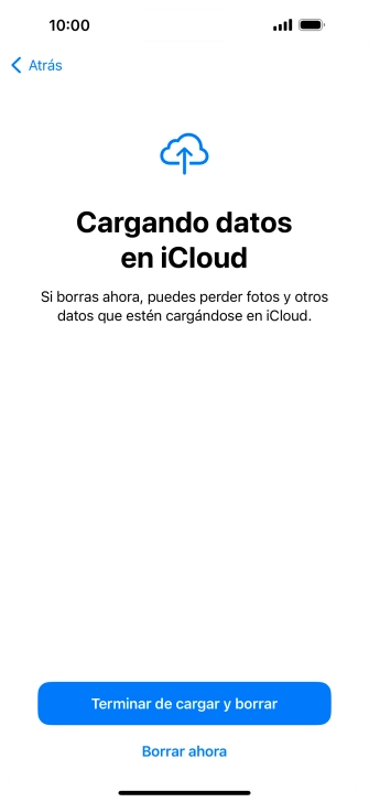 Pulsa Borrar ahora.