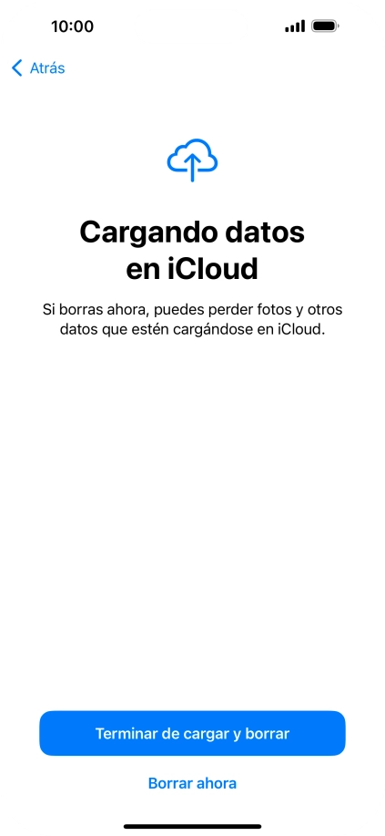 Pulsa Borrar ahora.
