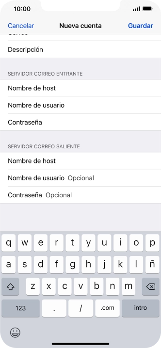 Pulsa Guardar. Ahora se ha configurado tu cuenta de correo electrónico. Si deseas seleccionar más ajustes del servidor de correo de entrada o de salida, continúa con los pasos siguientes.