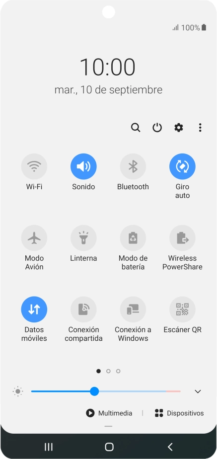 Pulsa el icono de ajustes.