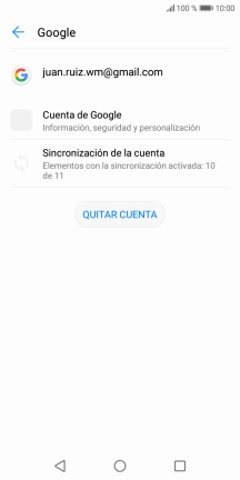 Pulsa Sincronización de la cuenta.
