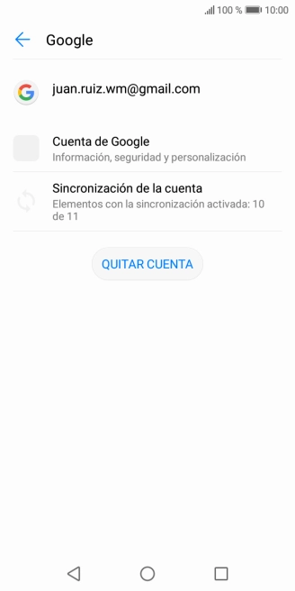 Pulsa Sincronización de la cuenta.