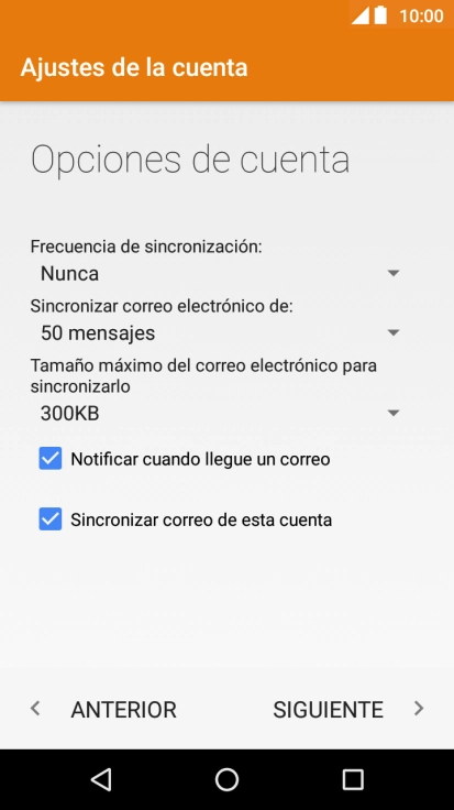Si aparece en la pantalla esta imagen, tu cuenta de correo electrónico ha sido reconocida y configurada automáticamente. Sigue las indicaciones de la pantalla para introducir más información y terminar la configuración.