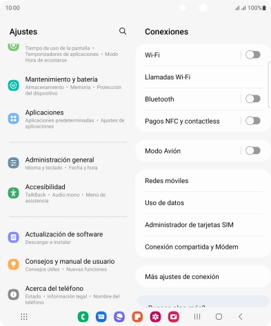 Pulsa Mantenimiento y batería.