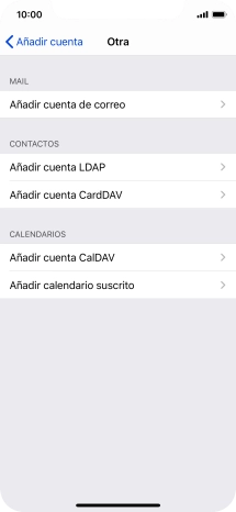 Pulsa Añadir cuenta de correo.