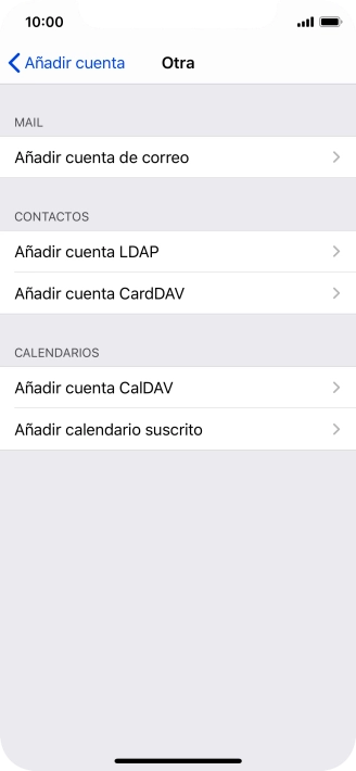Pulsa Añadir cuenta de correo.