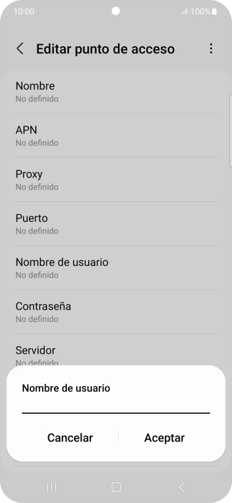 Introduce wap@wap y pulsa Aceptar.