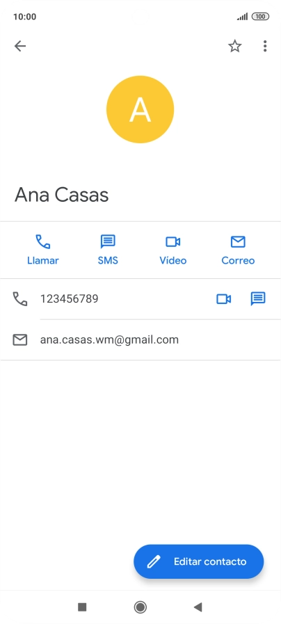 Pulsa el número de teléfono.