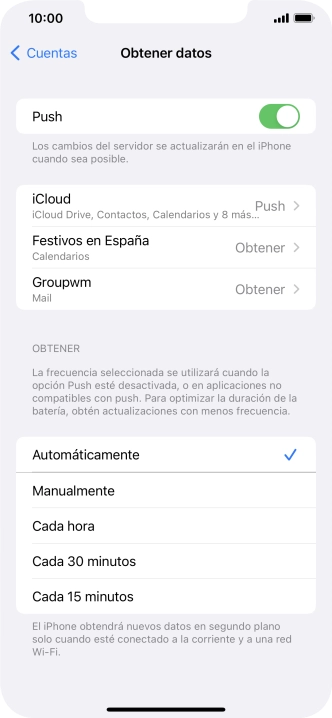 Pulsa el indicador junto a 