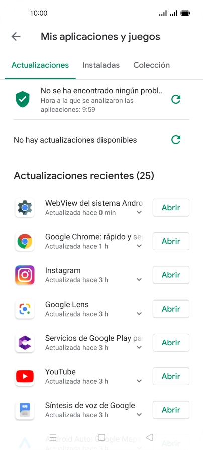 Pulsa Instaladas.