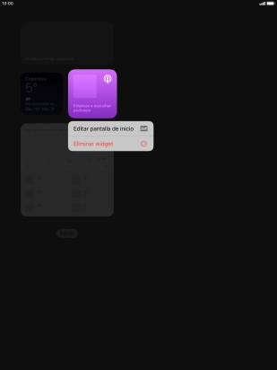 Pulsa Eliminar widget.