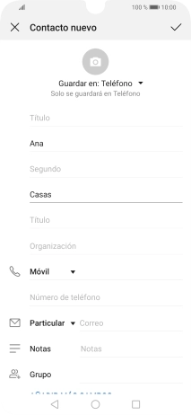 Pulsa Número de teléfono e introduce el número de teléfono deseado.