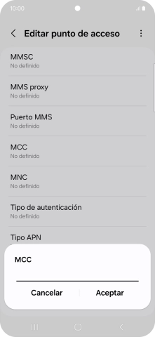 Introduce 214 y pulsa Aceptar.