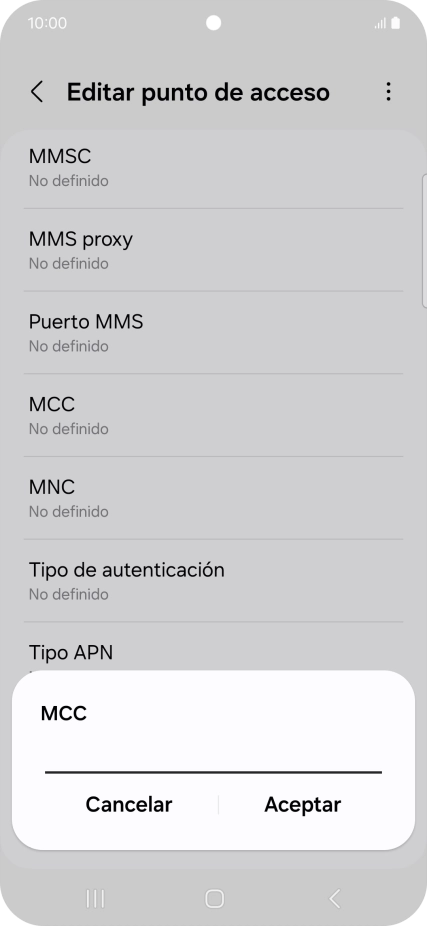 Introduce 214 y pulsa Aceptar.