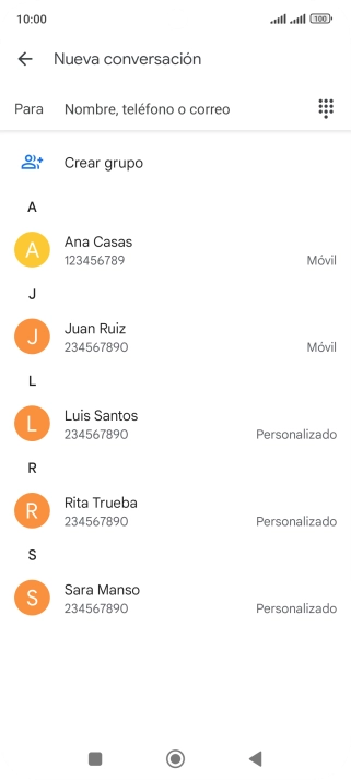 Pulsa en el campo junto a 