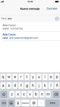 Pulsa el contacto deseado.