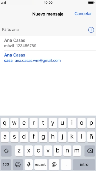 Pulsa el contacto deseado.